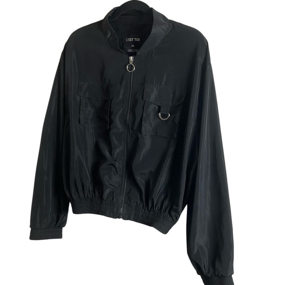 C’EST TOI 1XL Women Black Jacket Size 1XL - Picture 1 of 7